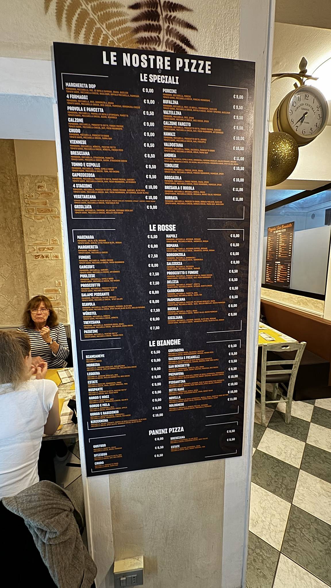 Menu di Pizzeria San Benedetto 