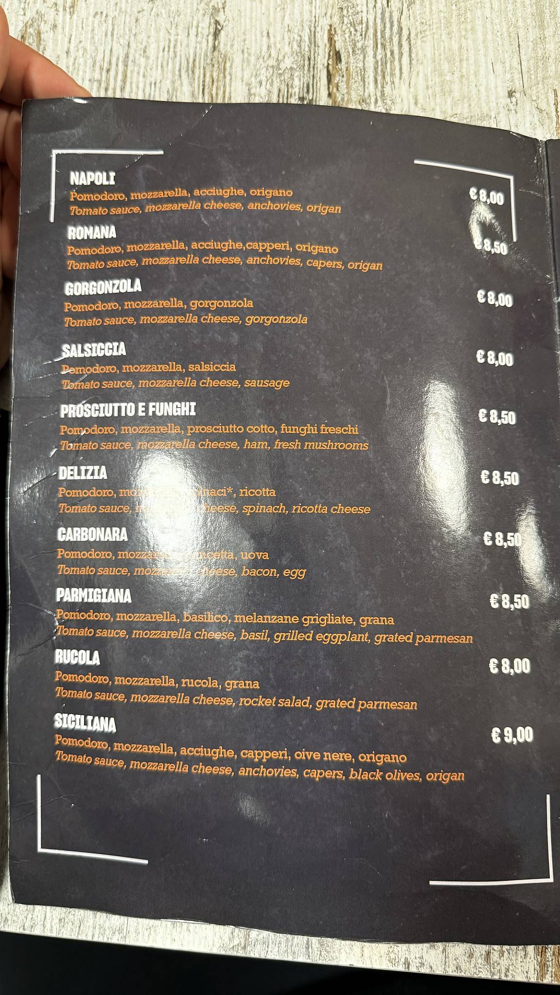 Menu di Pizzeria San Benedetto 