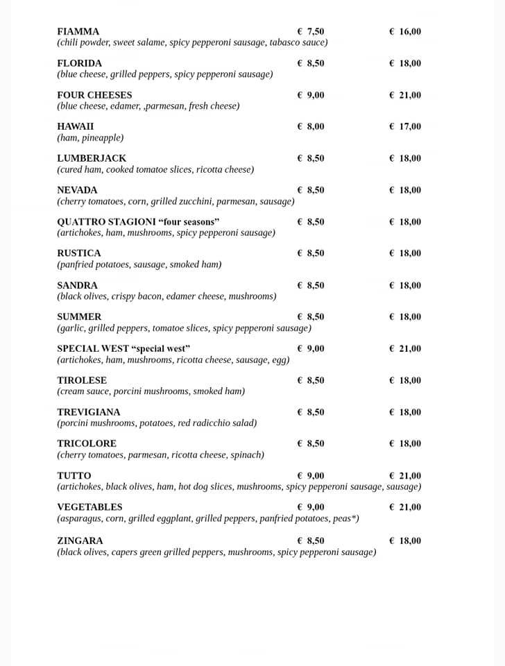 Menu di Western House 