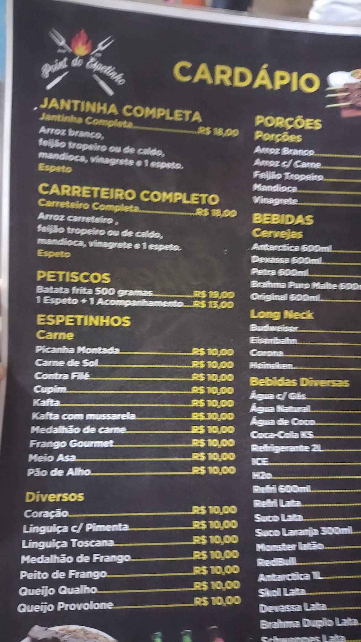 Point Do Espetinho cardápio