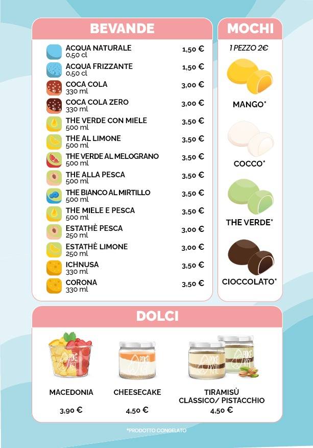 Menu di Pokè Kal - Novara 
