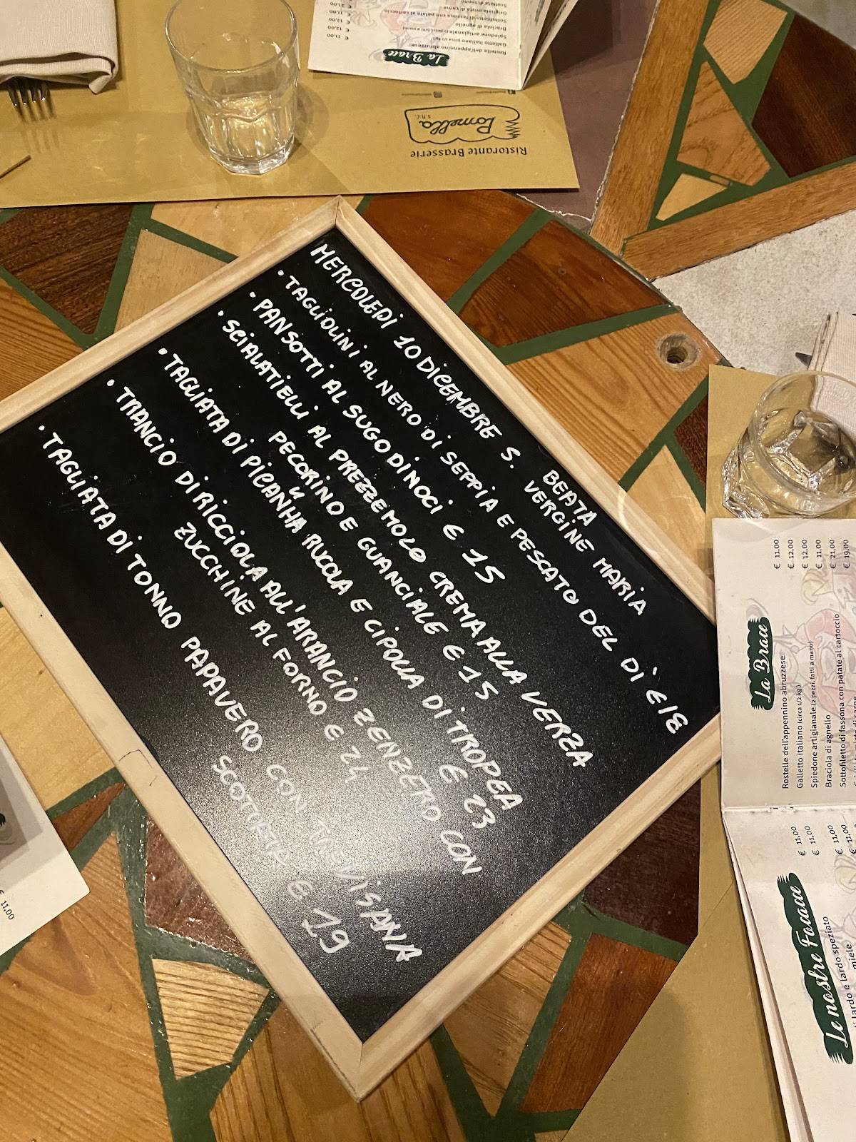 Menu di Pomella 
