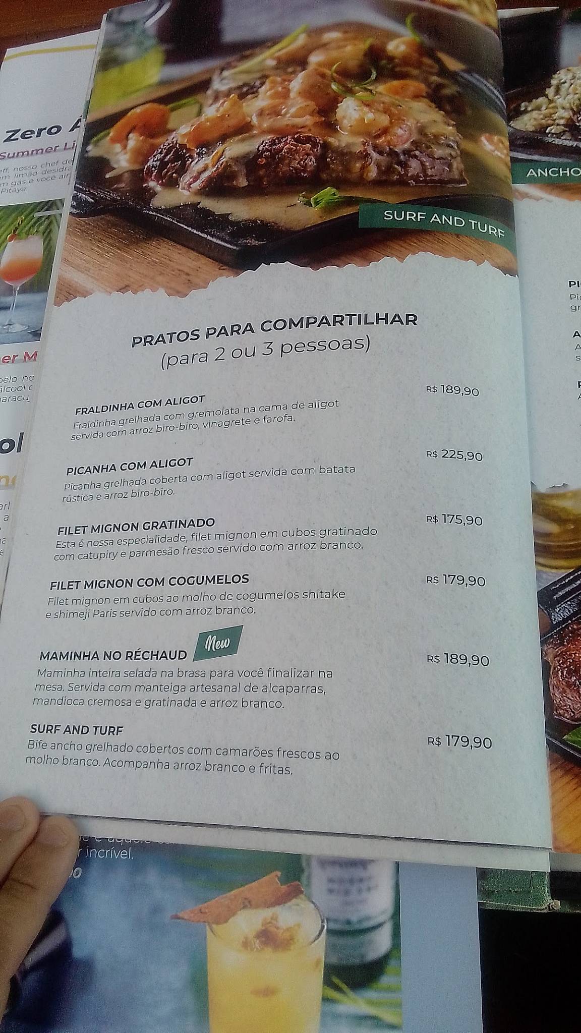 Praça Santa Paula cardápio