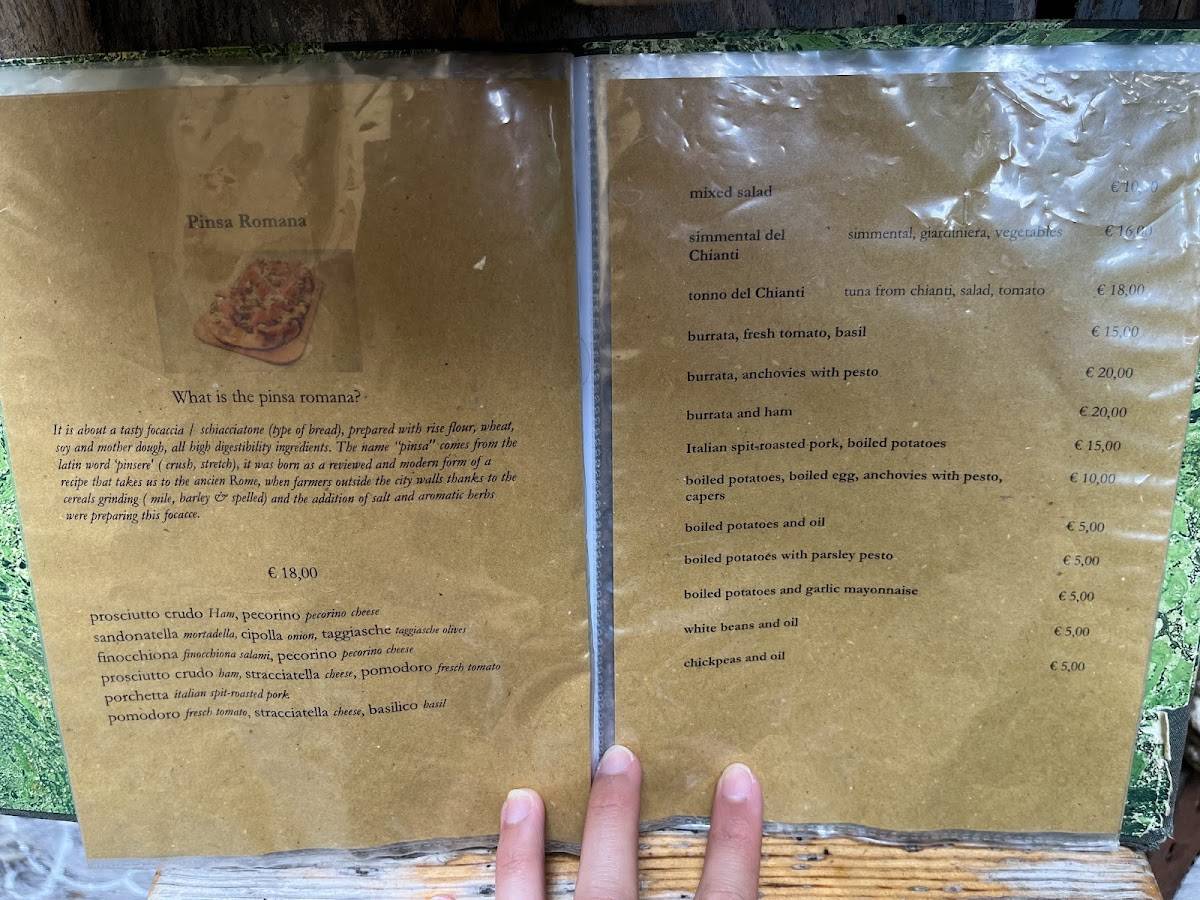 Menu di Prètto Prosciutteria e Convivio 