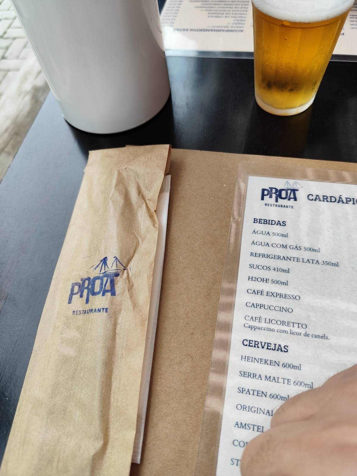 Proa Restaurante cardápio