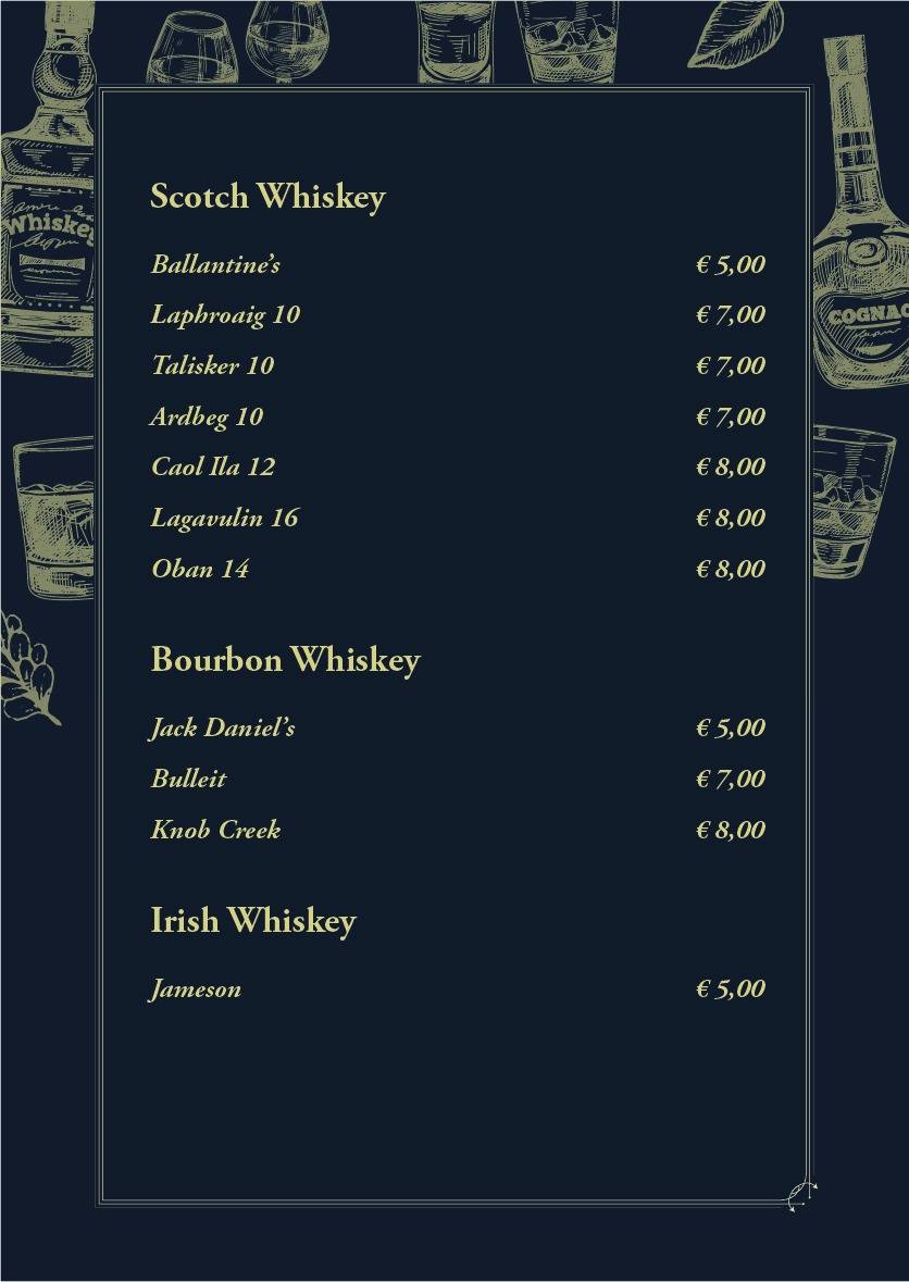 Menu di Pub Birreria La Corriera 