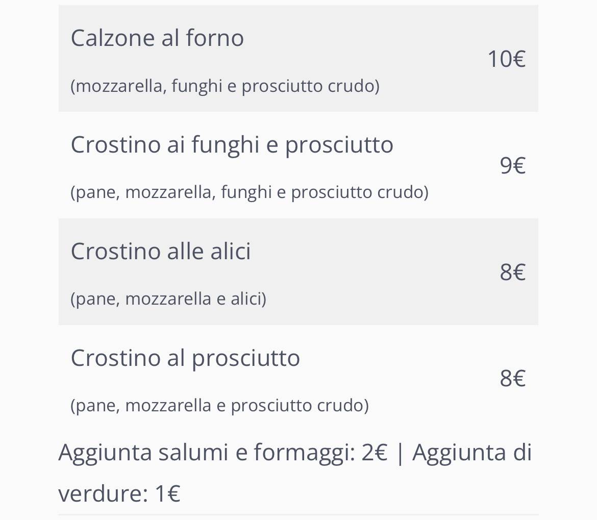 Menu di Pub Four X 