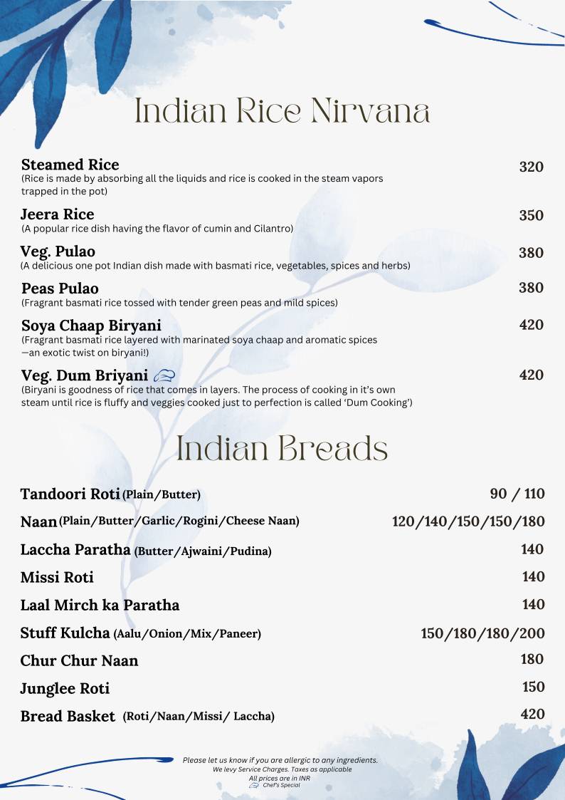 360° - Best cocktail bar & lounge Panoramic Rooftop menu