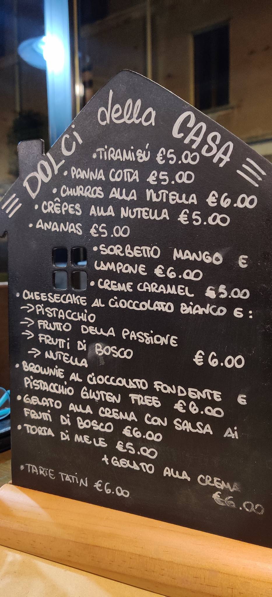 Menu di Albachiara 