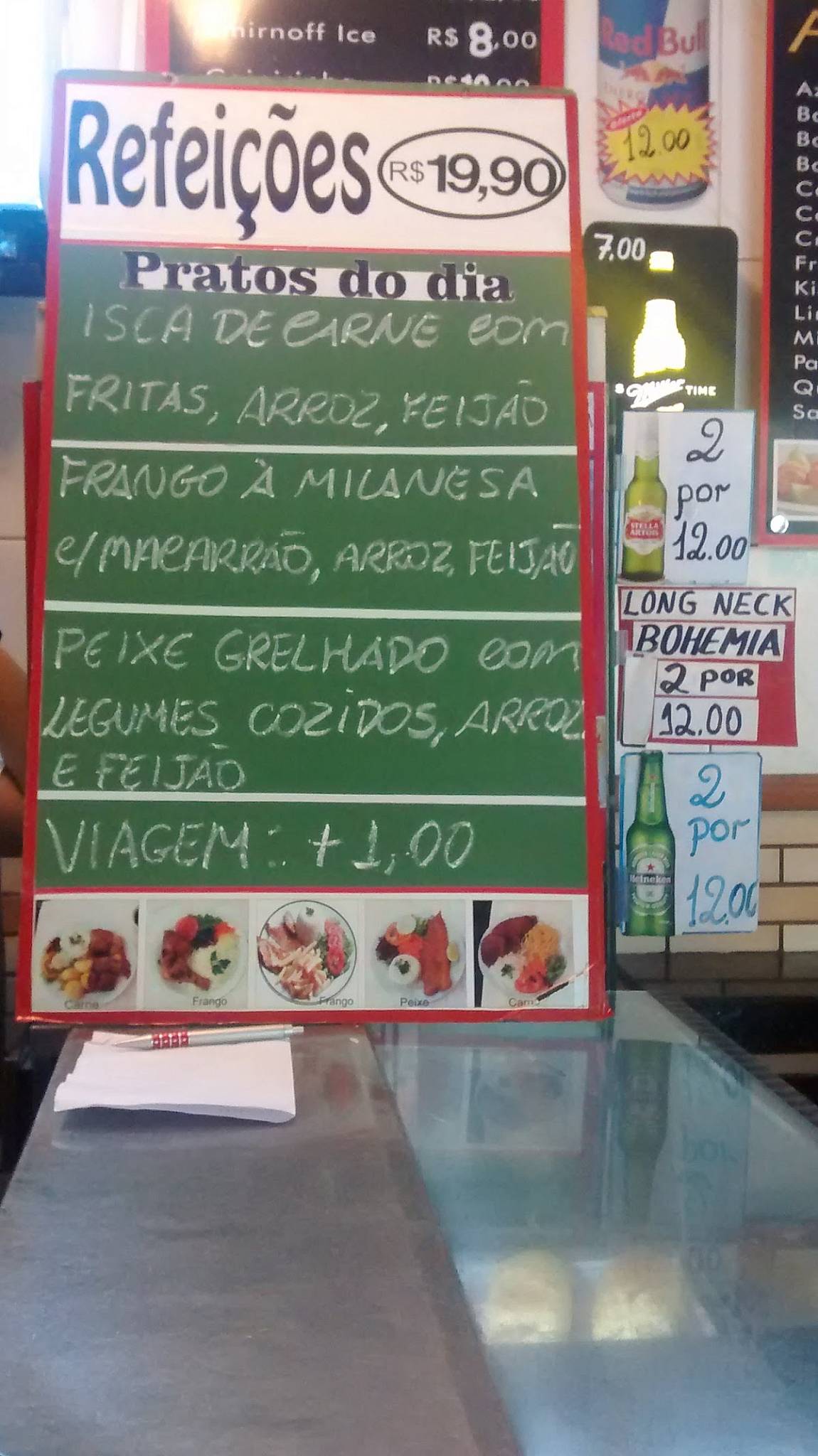BG+ cardápio