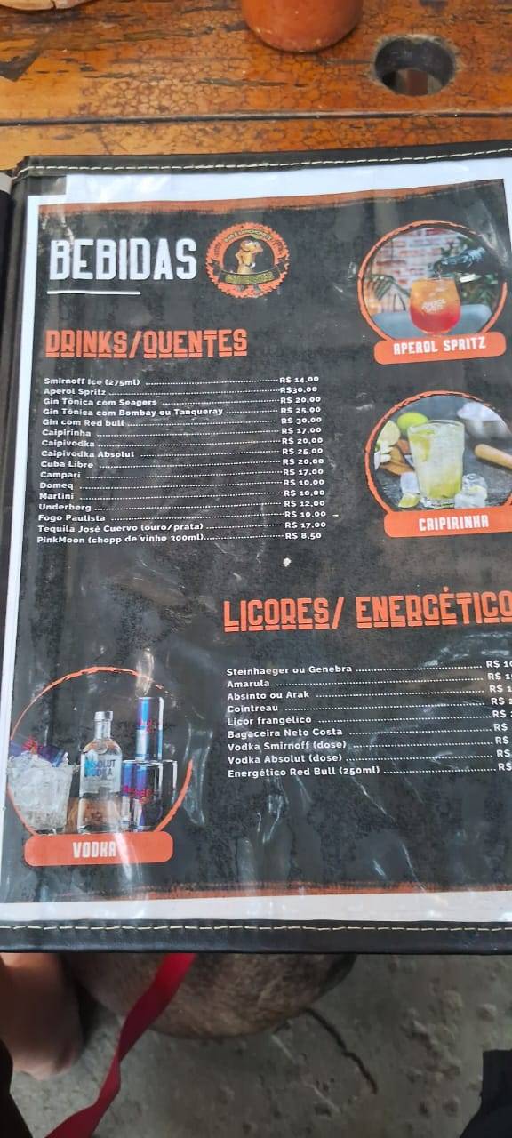 Bar Gato de Botas cardápio