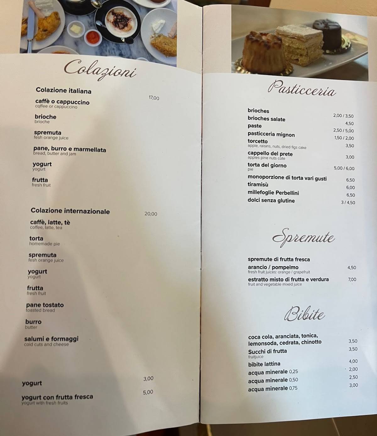 Menu di Bar Caffetteria al Duomo 