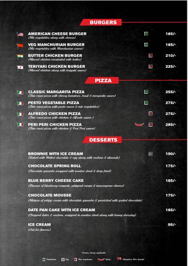 Bengaluru Box menu