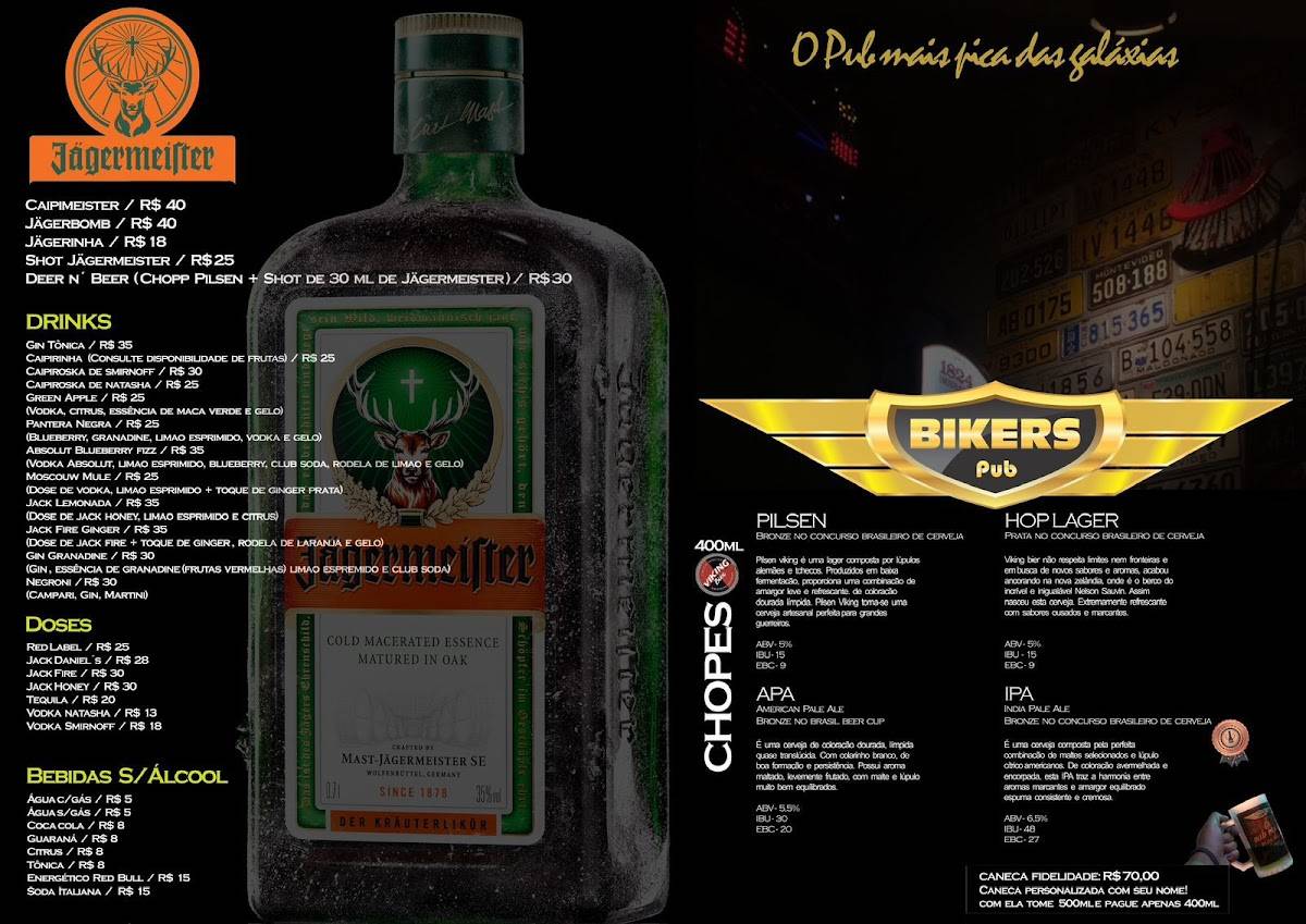 Bikers Pub cardápio