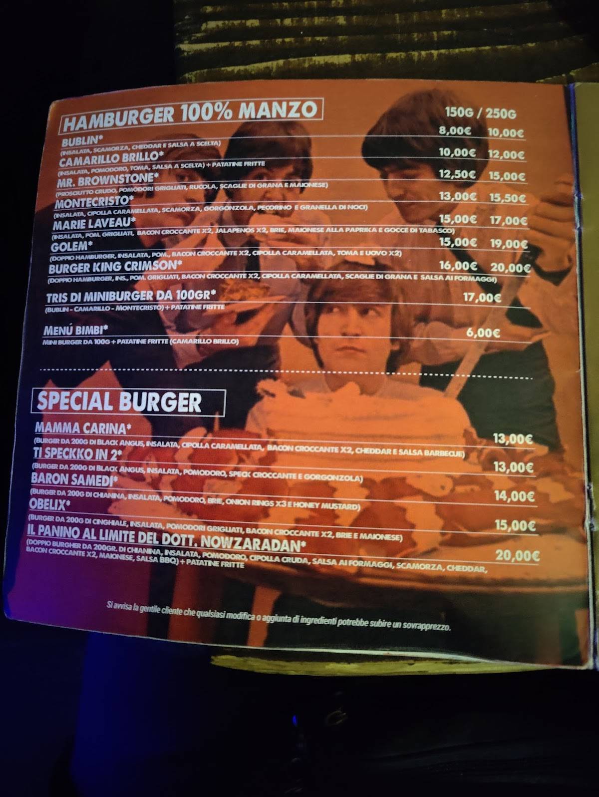 Menu di Birra Ceca Pub82 