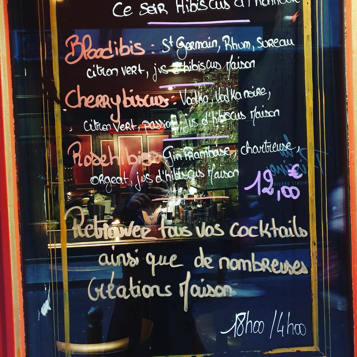 Menu de Bodega de la Soif