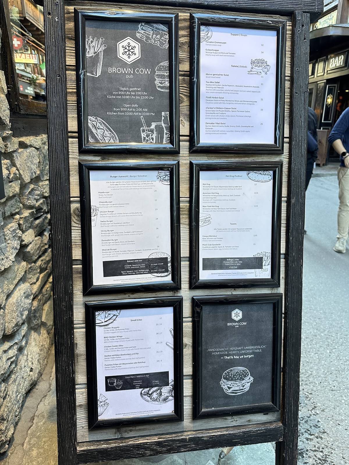Menu di Brown Cow Pub 