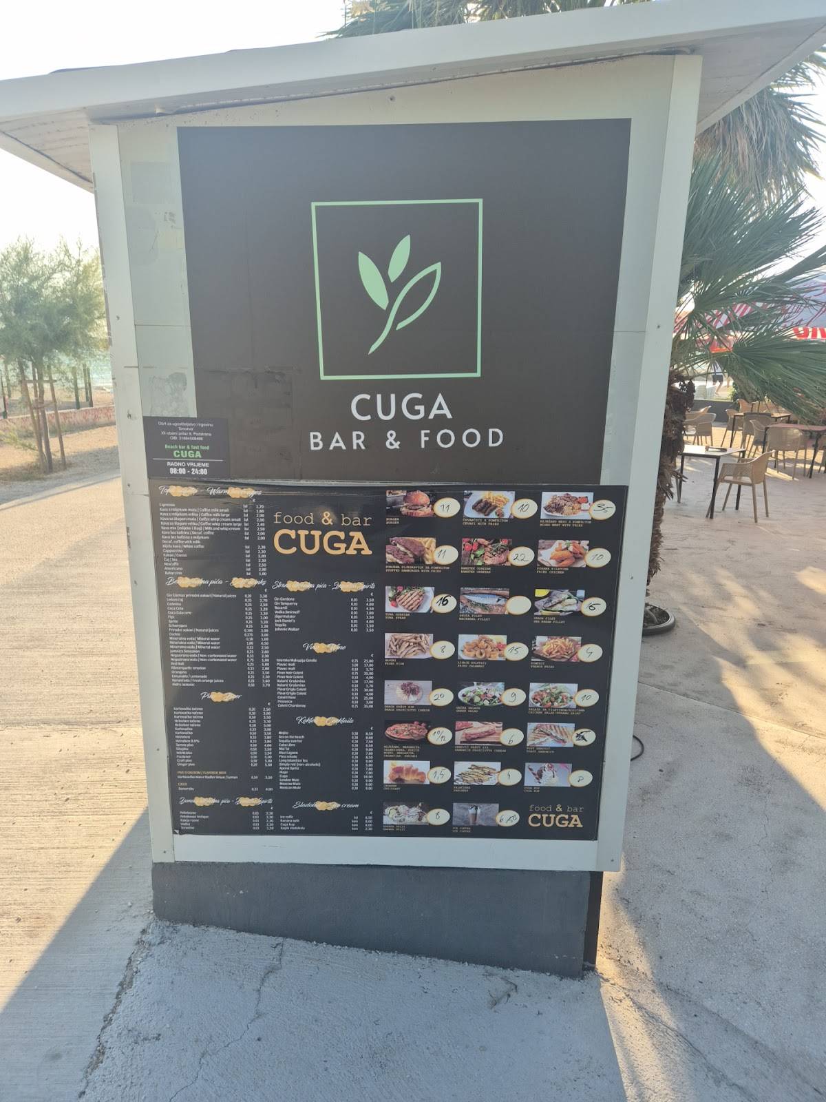 Menu di Caffe bar Cuga 
