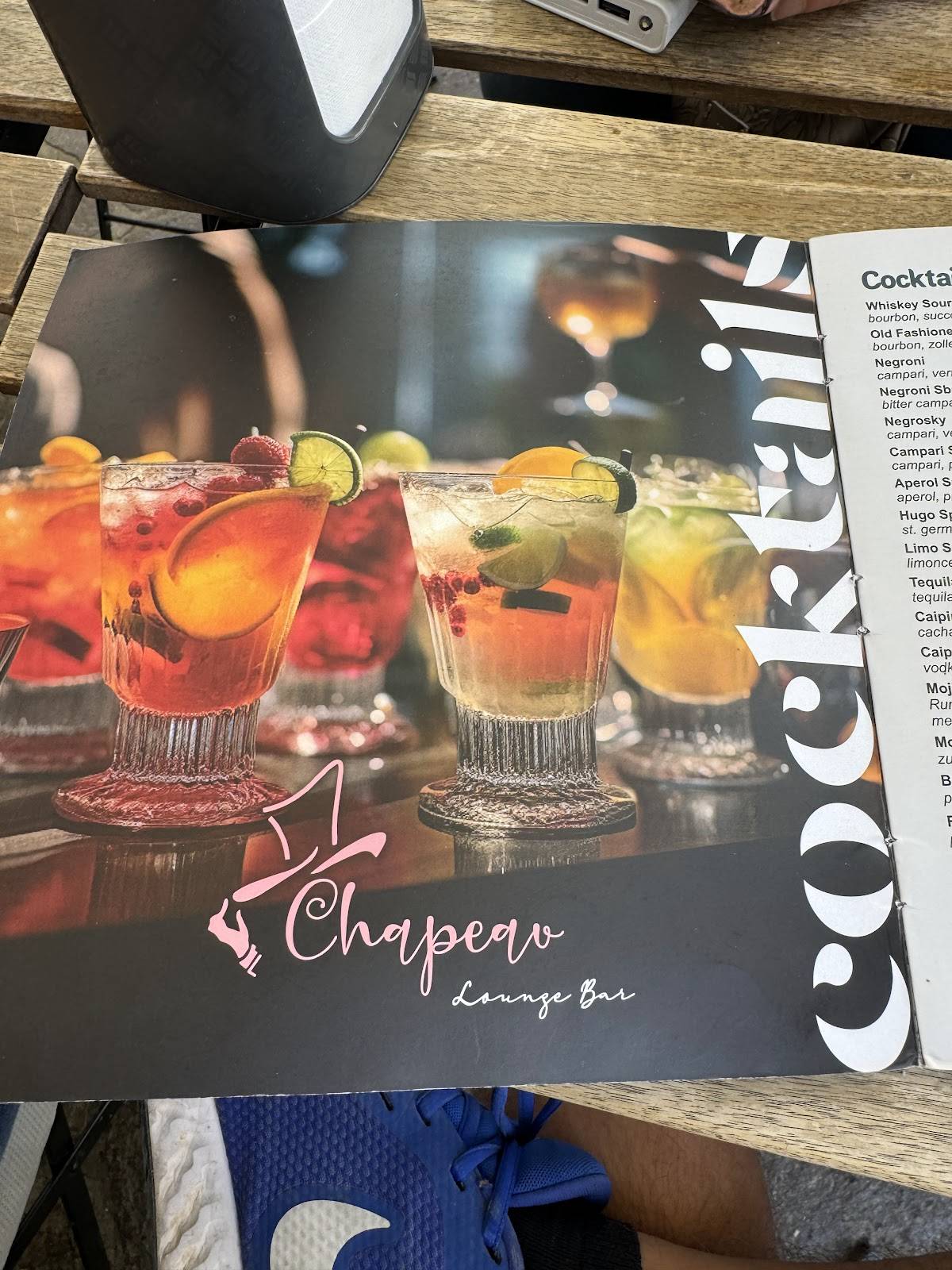 Menu di Chapeau Lounge Bar 