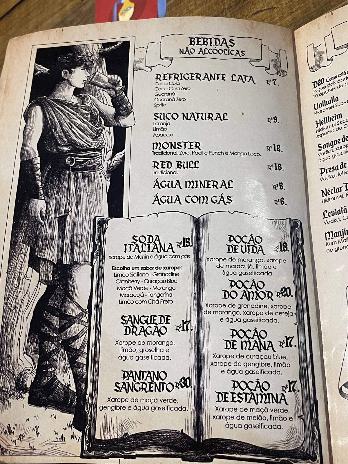 Comdado Bar e Jogos cardápio