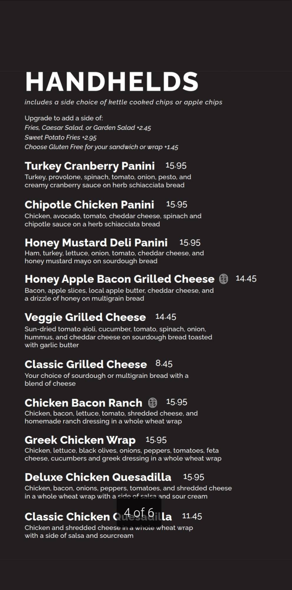 Menu de Covenant Cafe