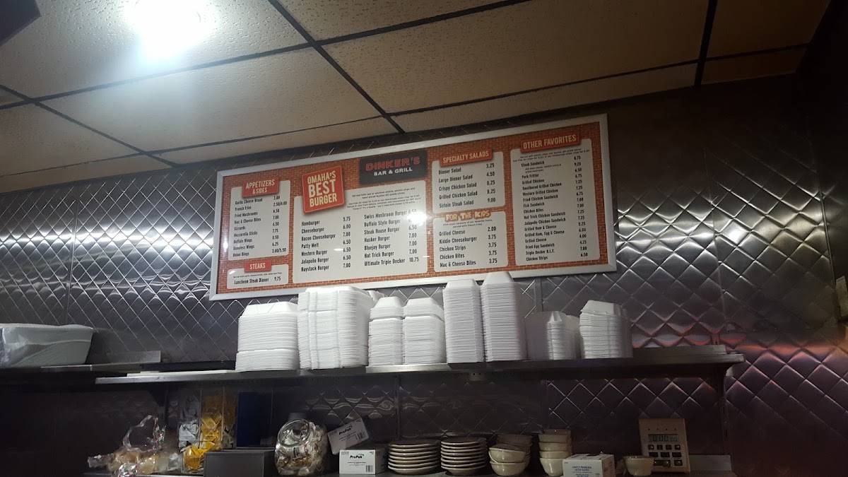 Menu at Dinkers Bar and Grill, Omaha