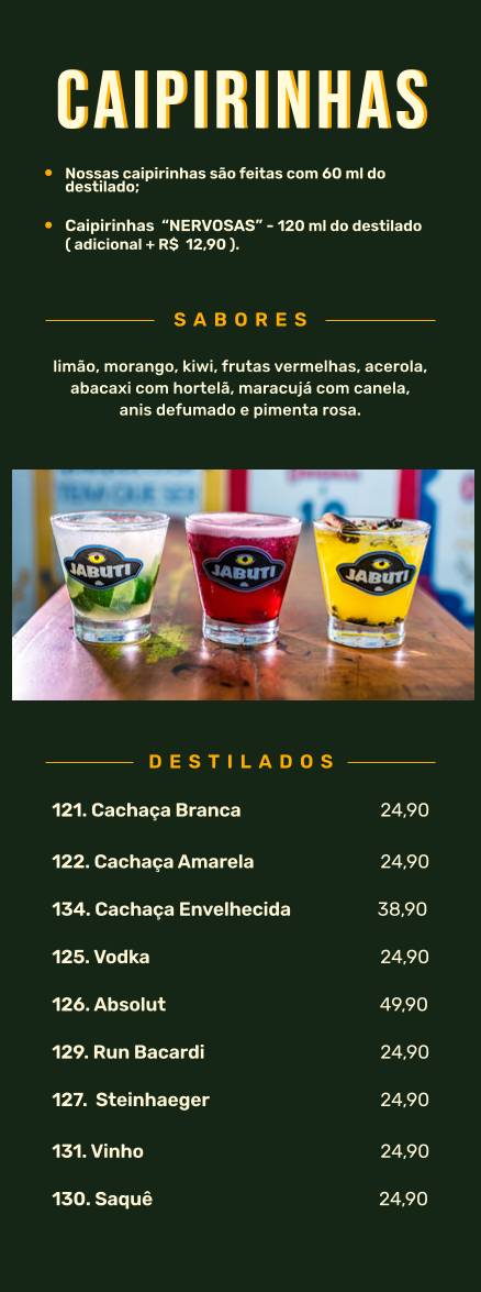 Jabuti Bar cardápio