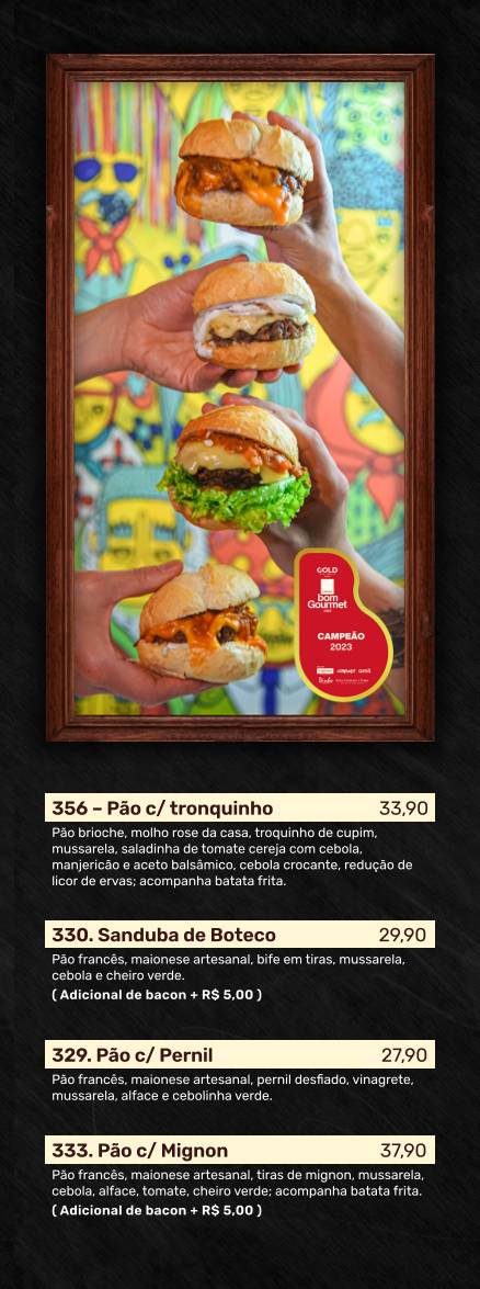 Jabuti Bar cardápio