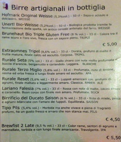 Menu di La Rocka 