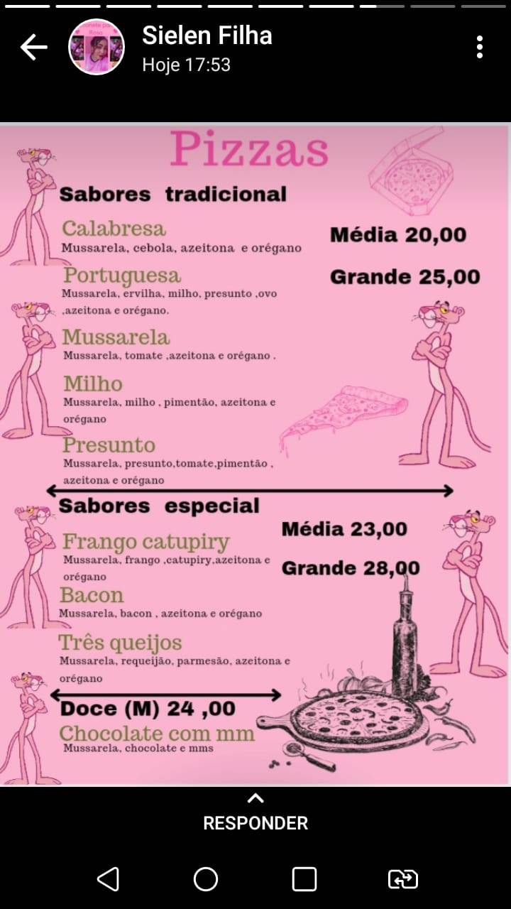 Menu Em Delivery Lanche Pantera Rosa Pub Bar Manaus