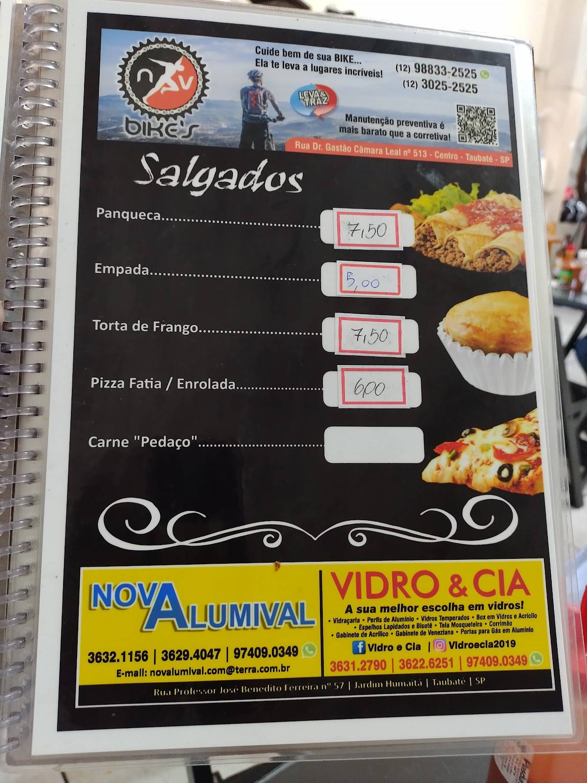 Bar do Osmar cardápio