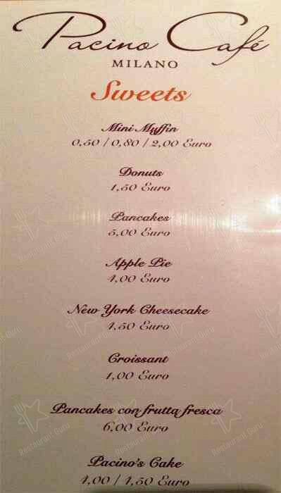 Menu di Pacino Cafè 