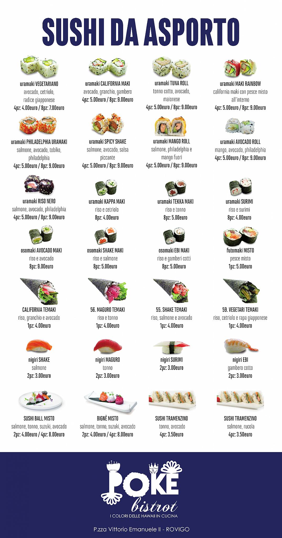 Menu di Poke Bistrot 