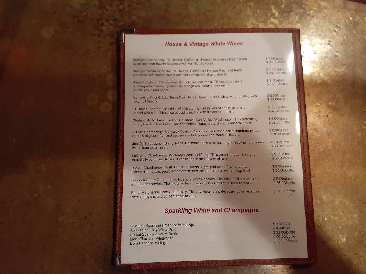 Menu at Poor Richard's Restaurant, Gainesville