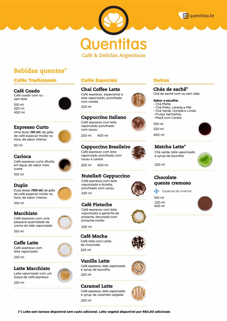 Quentitas Café & Delícias Argentinas cardápio