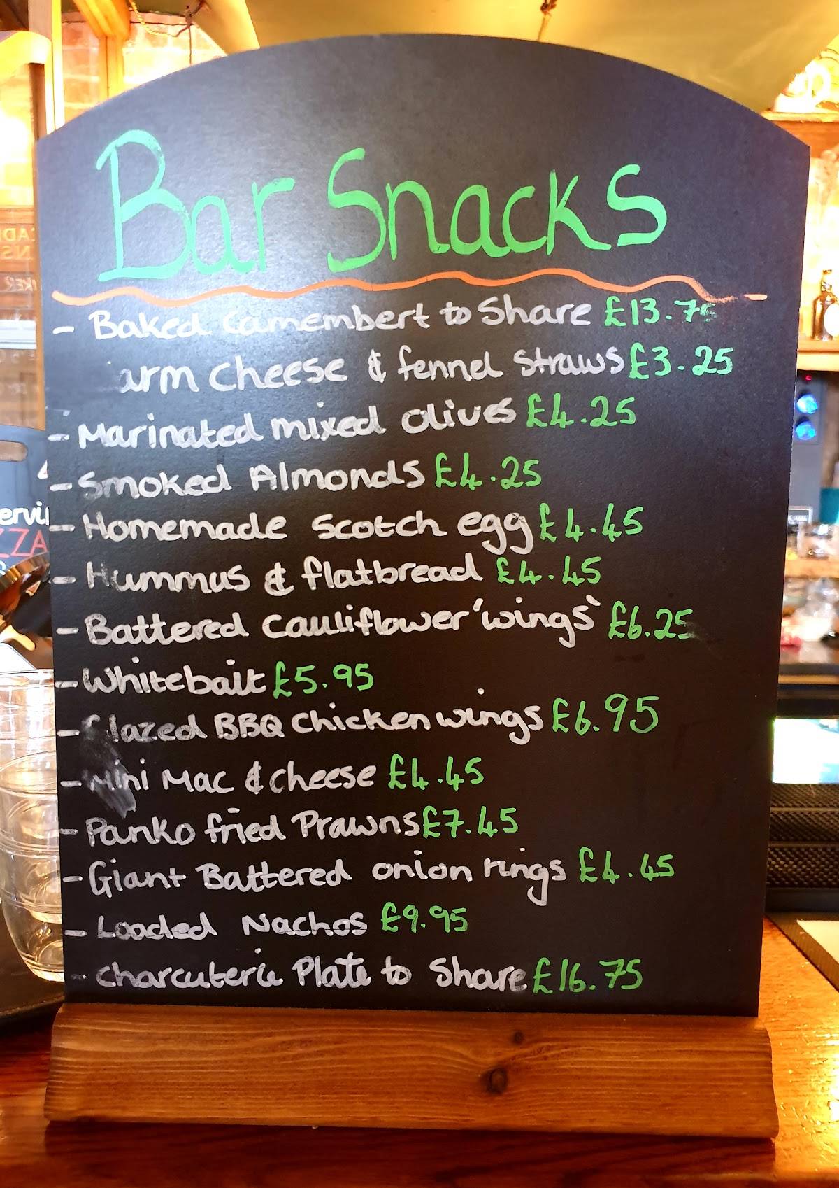 Menu at The pub & bar, Poole