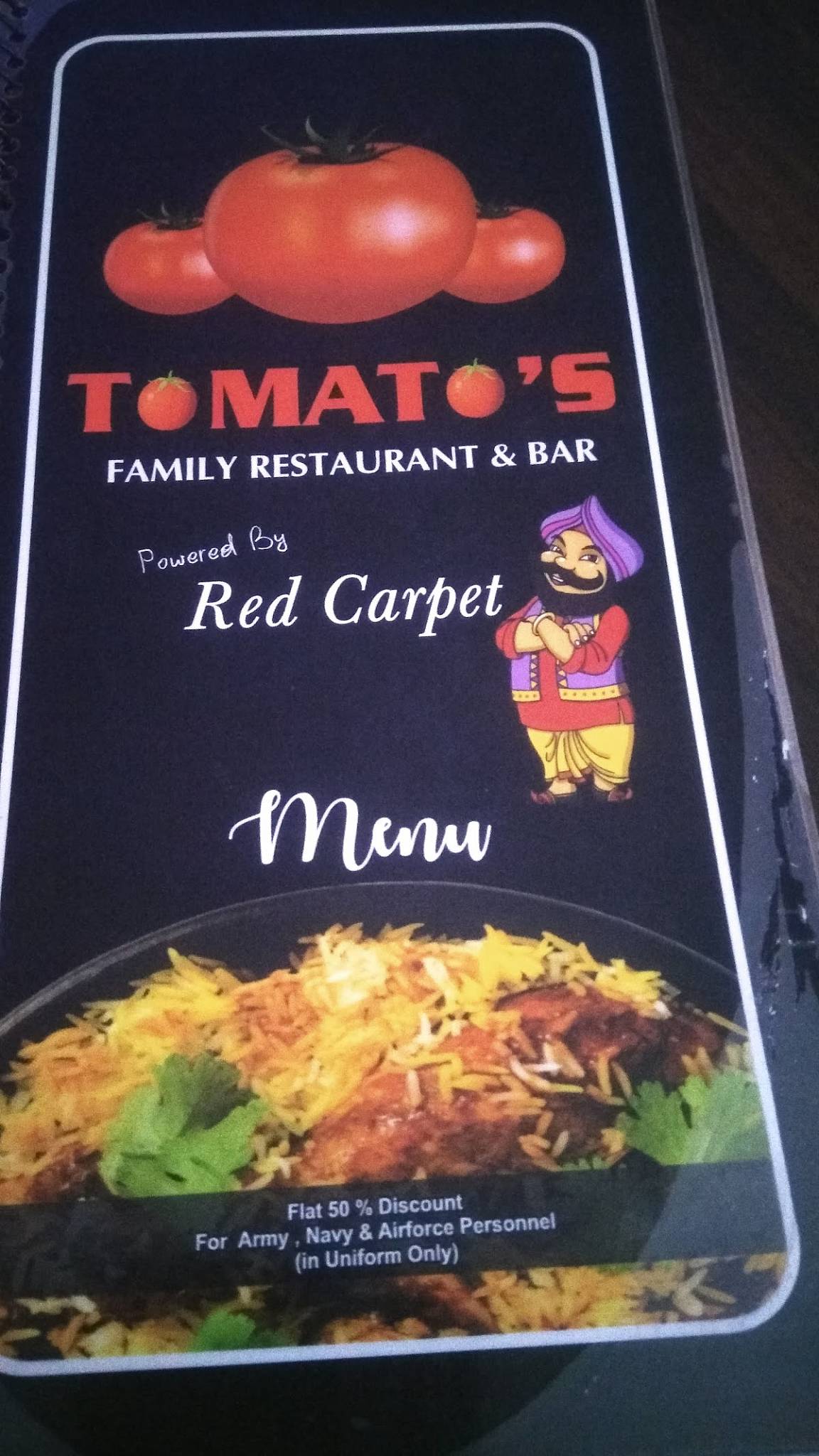 Tomato's menu