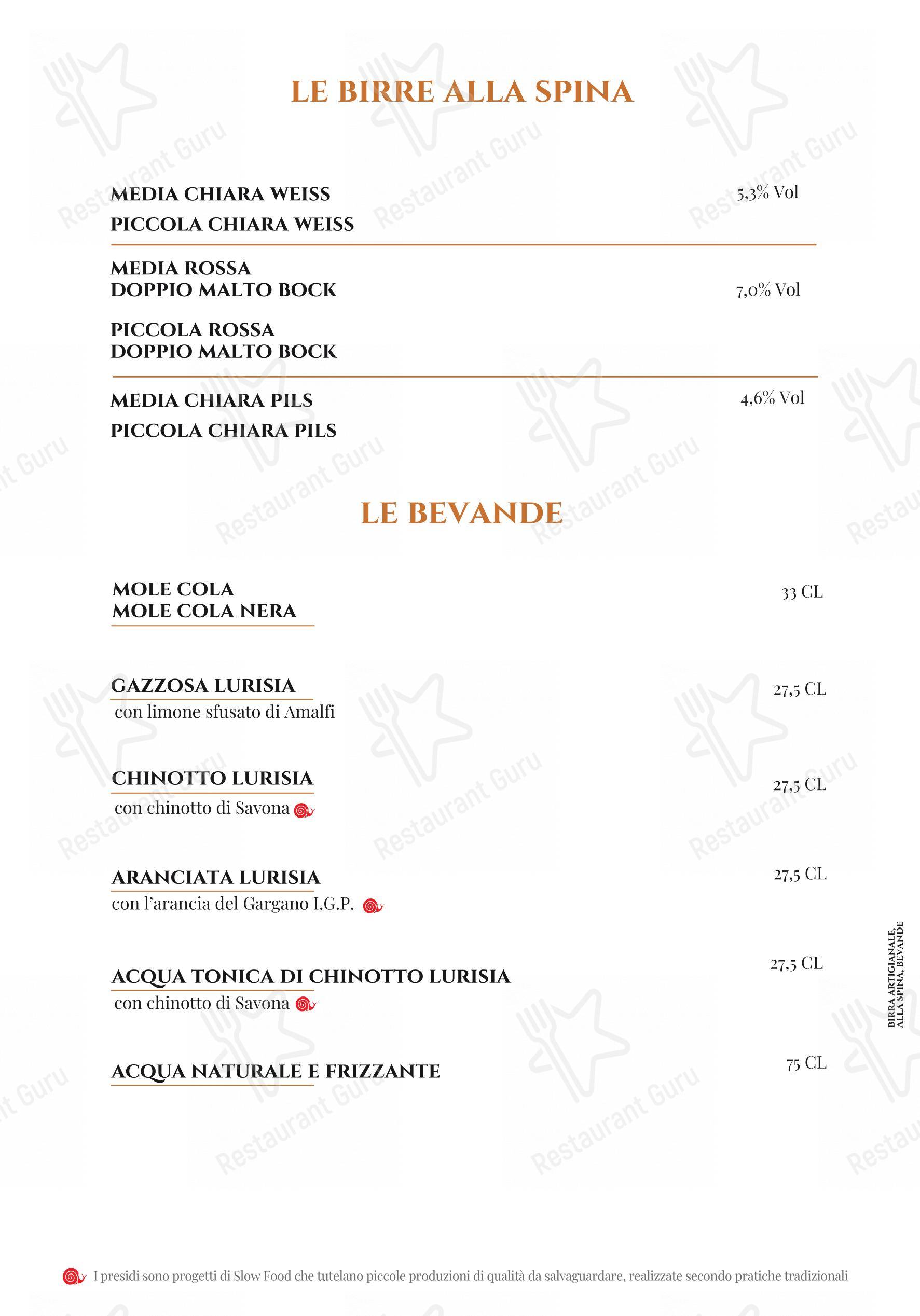 Menu per Pummarò.it pizzeria