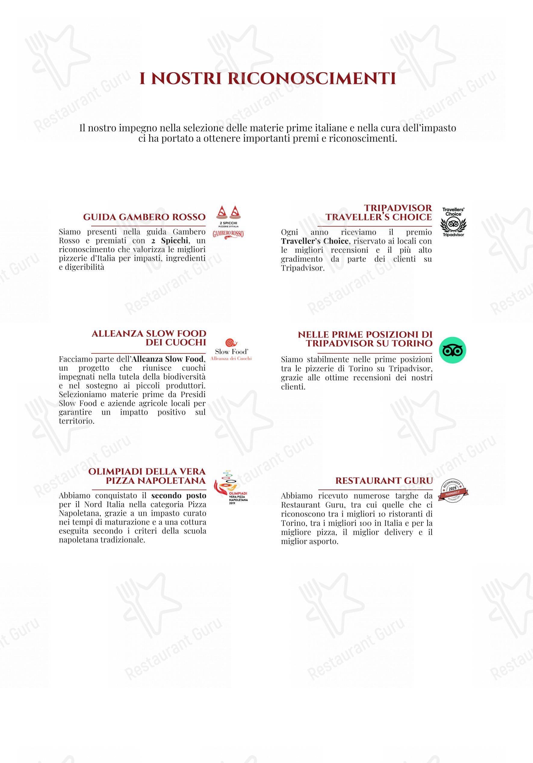 Menu per Pummarò.it pizzeria