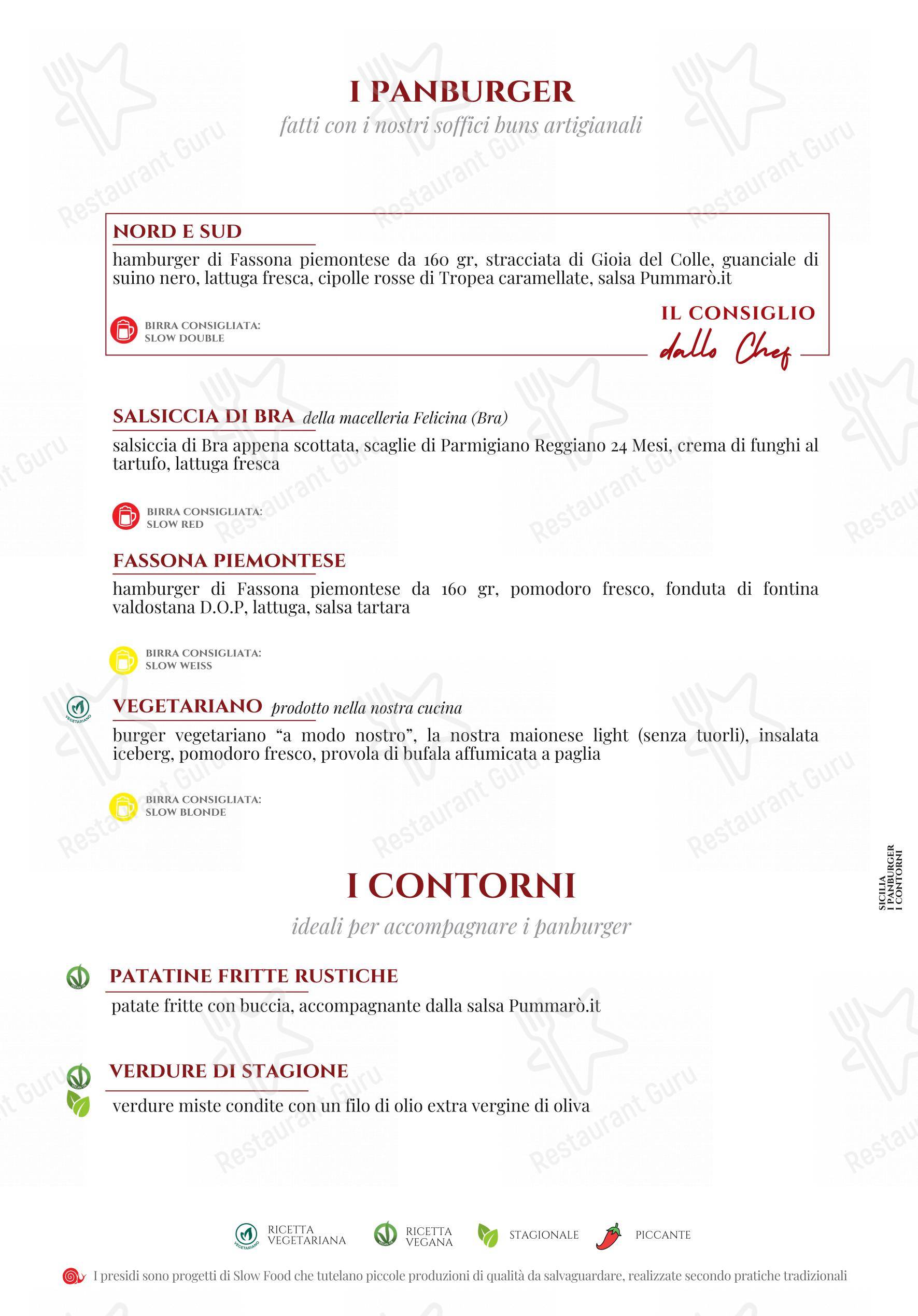 Menu per Pummarò.it pizzeria