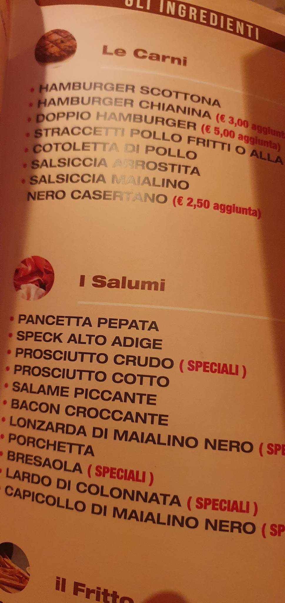 Menu di Pummarola 'ncoppa Cava de' Tirreni 
