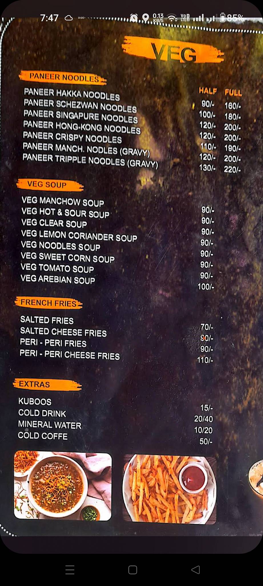 CSK Chicken Shawarma King menu