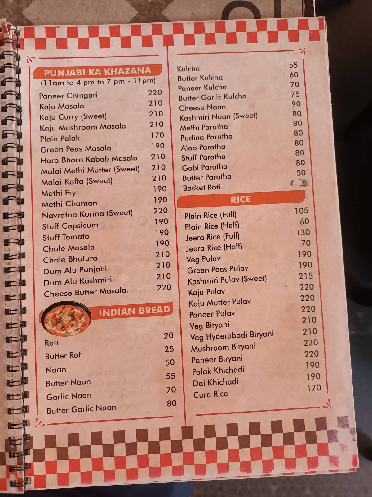 Dakshin Tadka Pure Veg menu