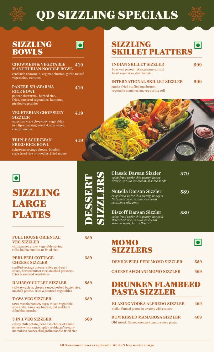 QD Restaurant menu