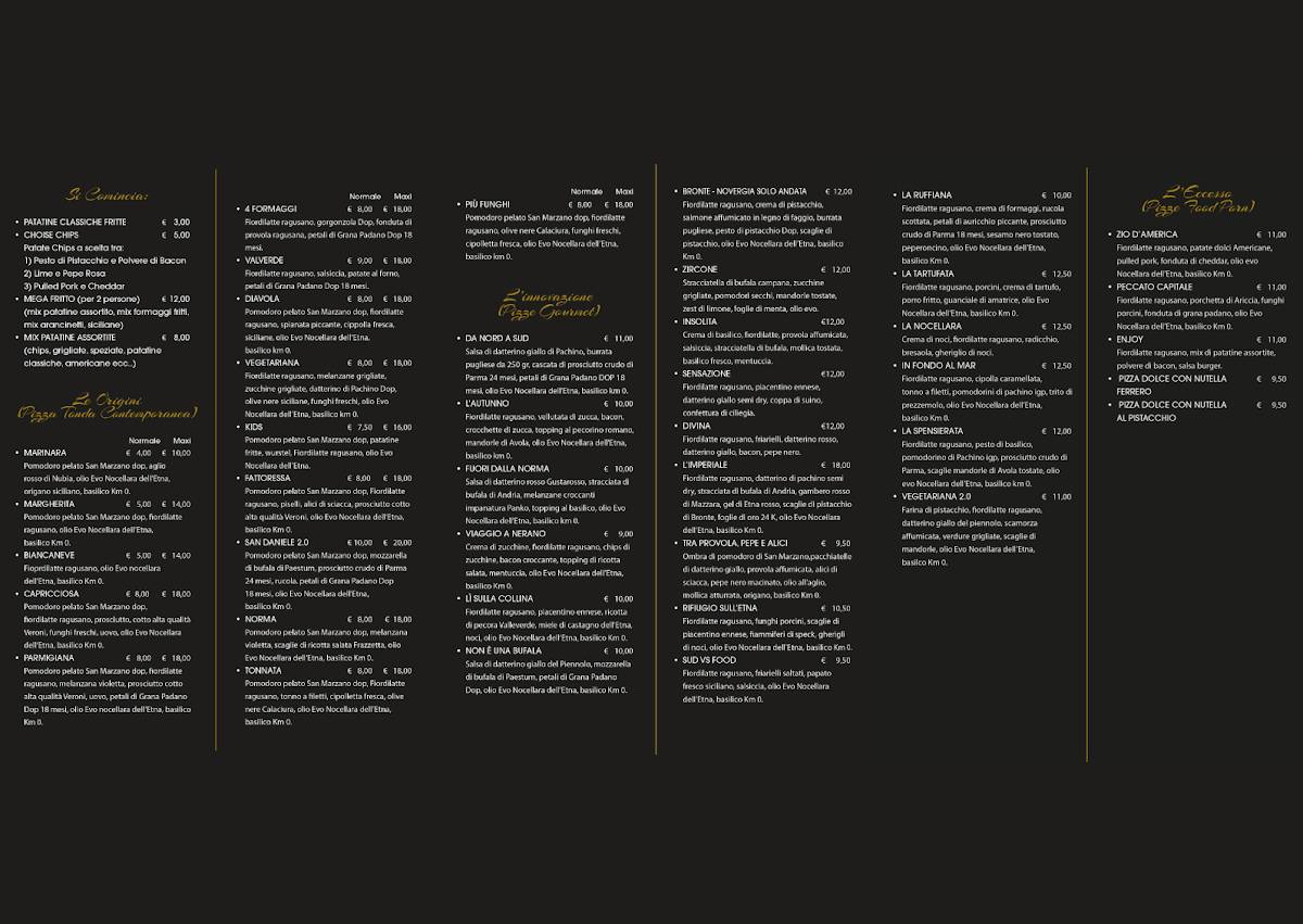 Menu di Quattro Elementi 