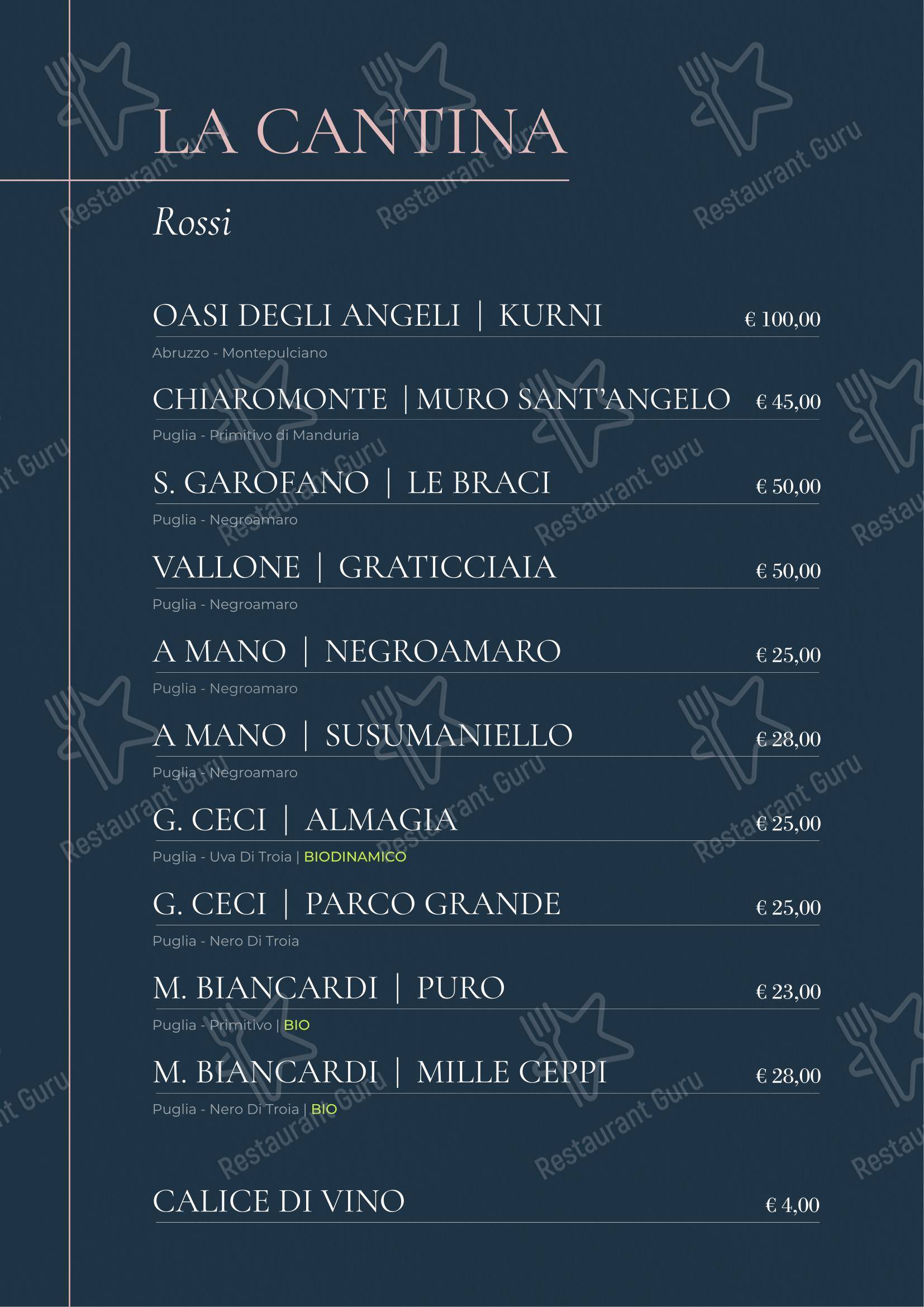 Queens Caffè Bistrot Ristorante Molfetta in Molfetta - Menu