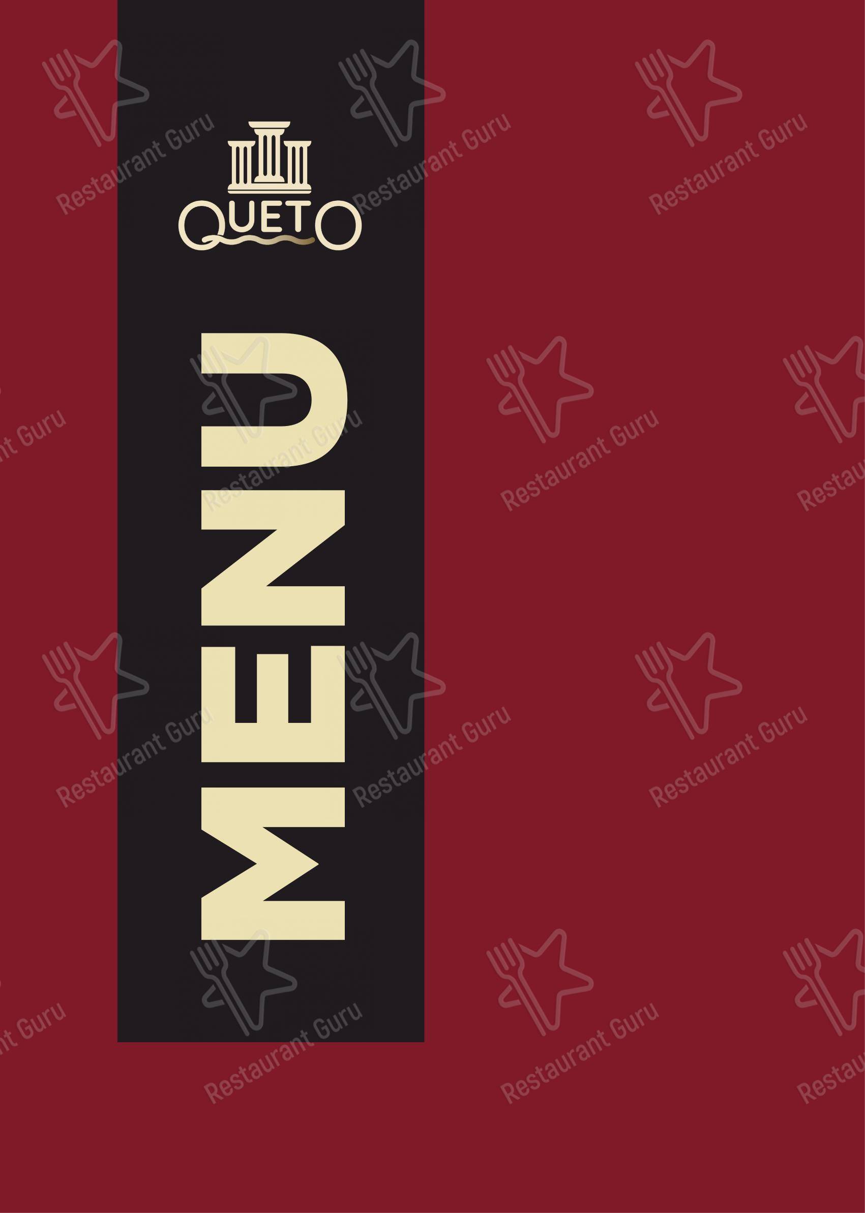 Menu di Pizzeria Queto in Città - Menu bar