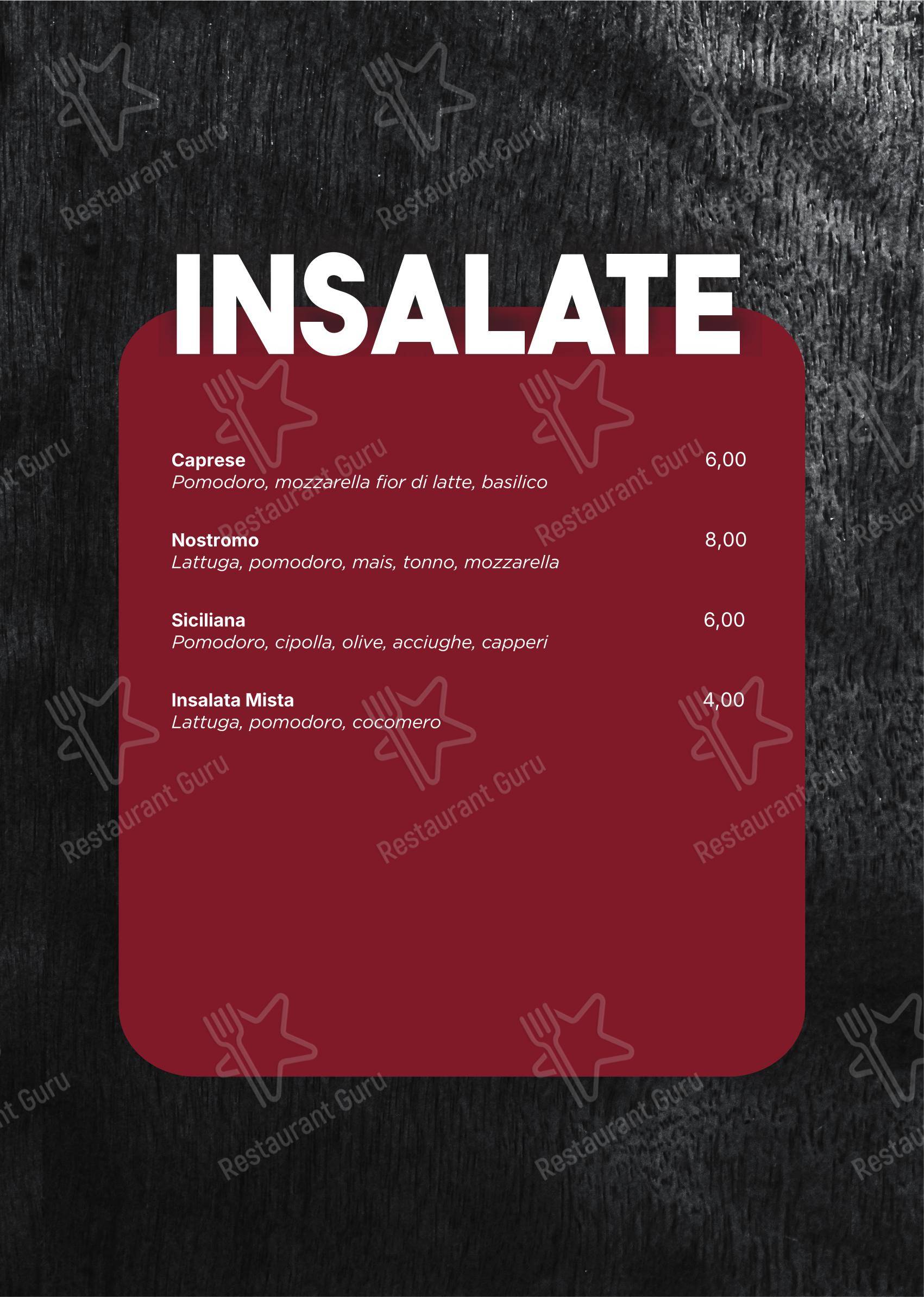 Menu di Pizzeria Queto in Città - Menu bar