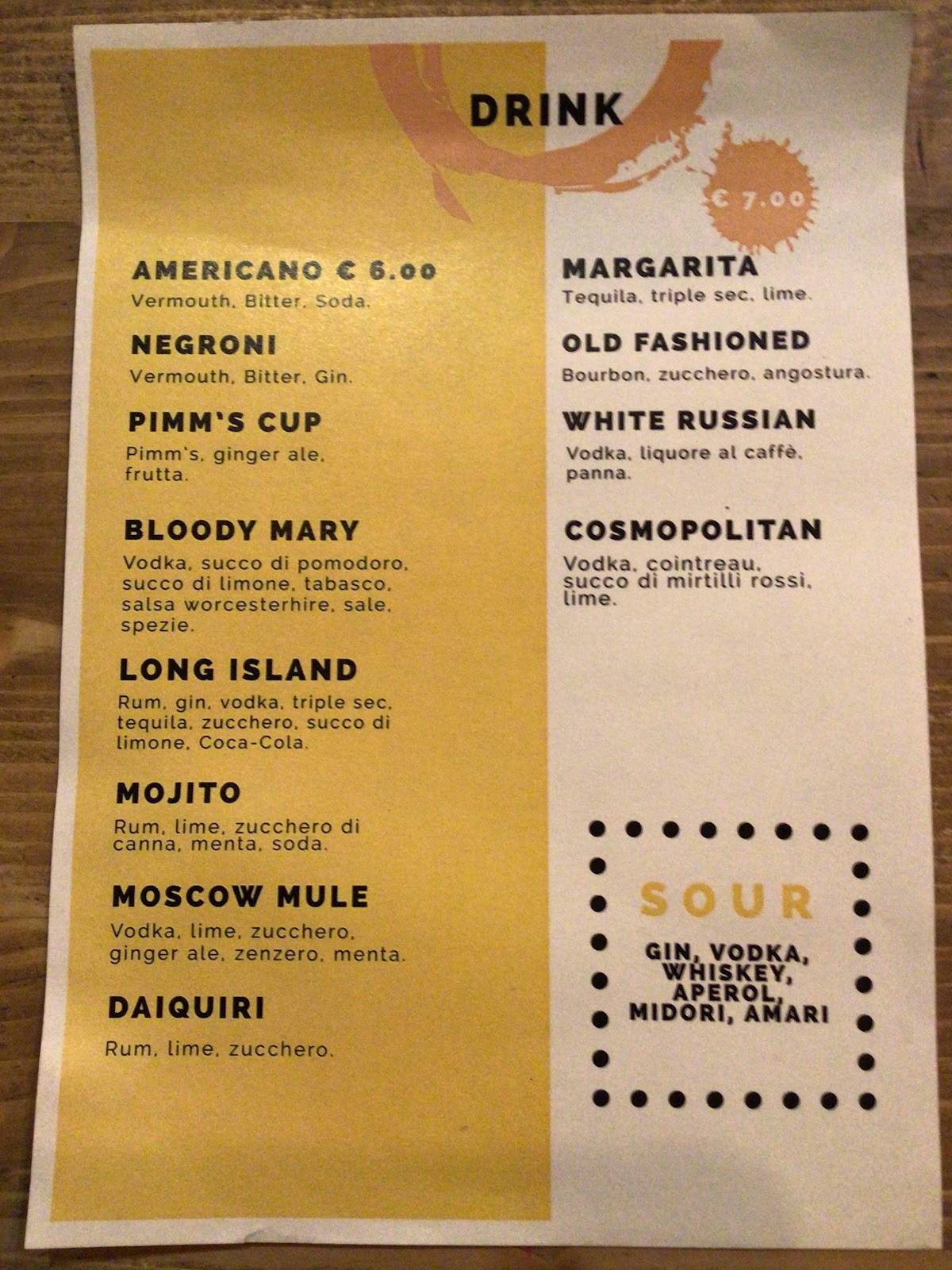 Menu di Quinto Recinto 