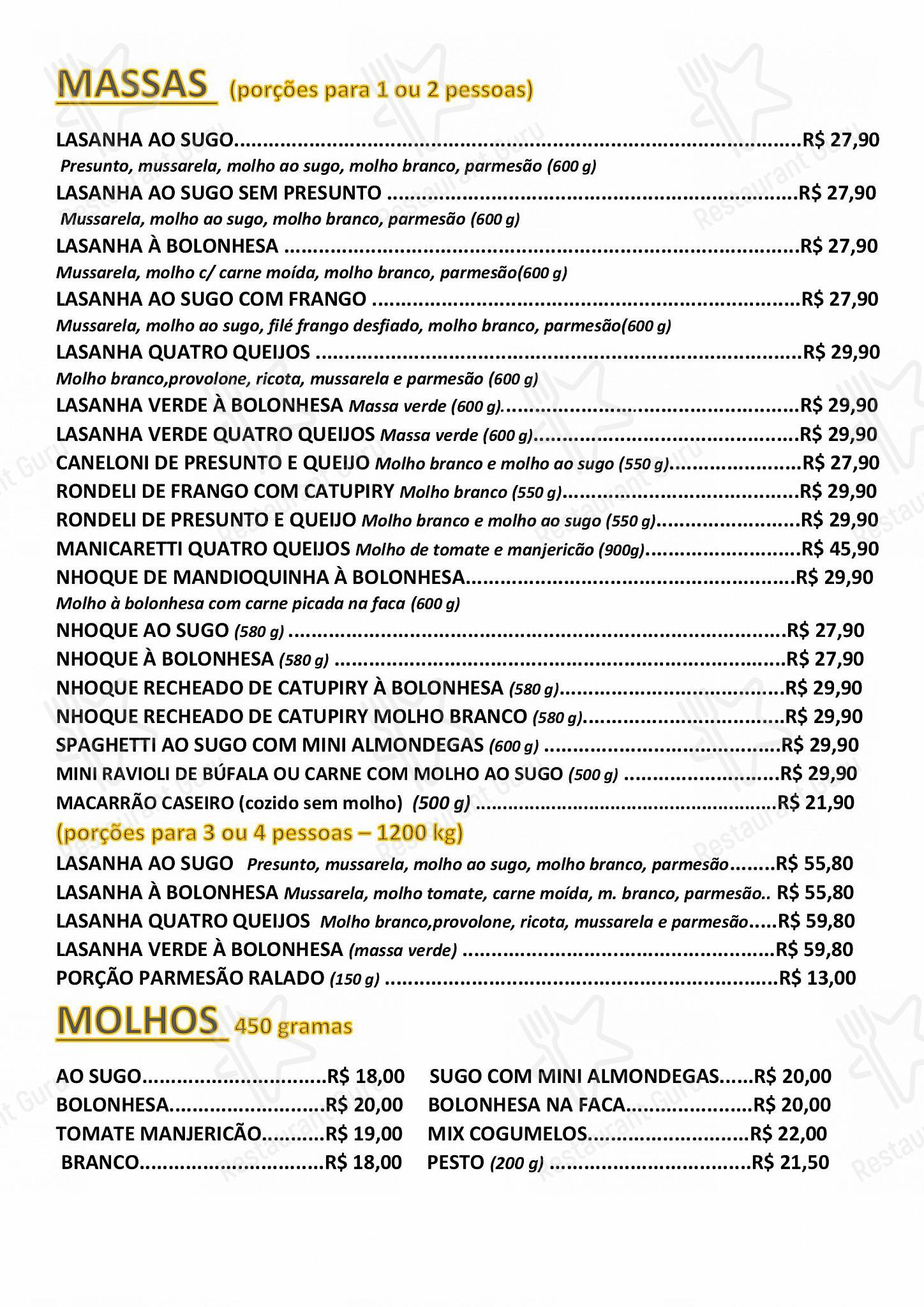 Основное меню para Quitutes & Etc Congelados e Empório restaurante